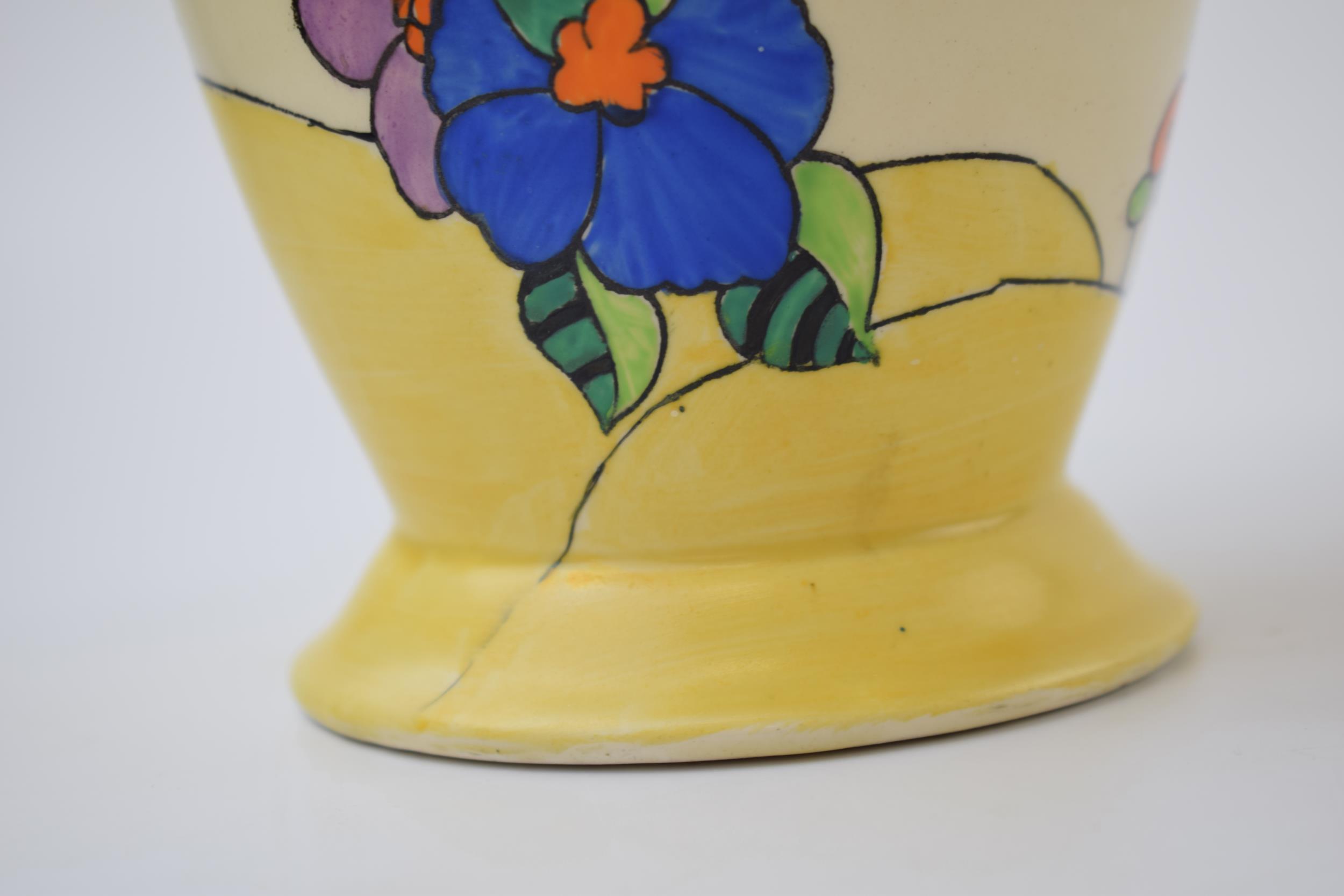 Clarice Cliff water jug in the 'Woodland' pattern, 20cm tall, printed marks to base. Displays - Image 4 of 7