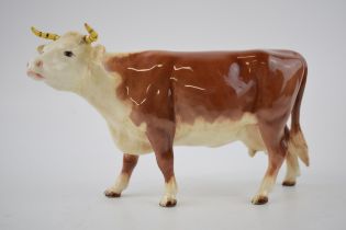 Early Beswick Hereford Cow 948 (restored horns). Restored horns otherwise good.