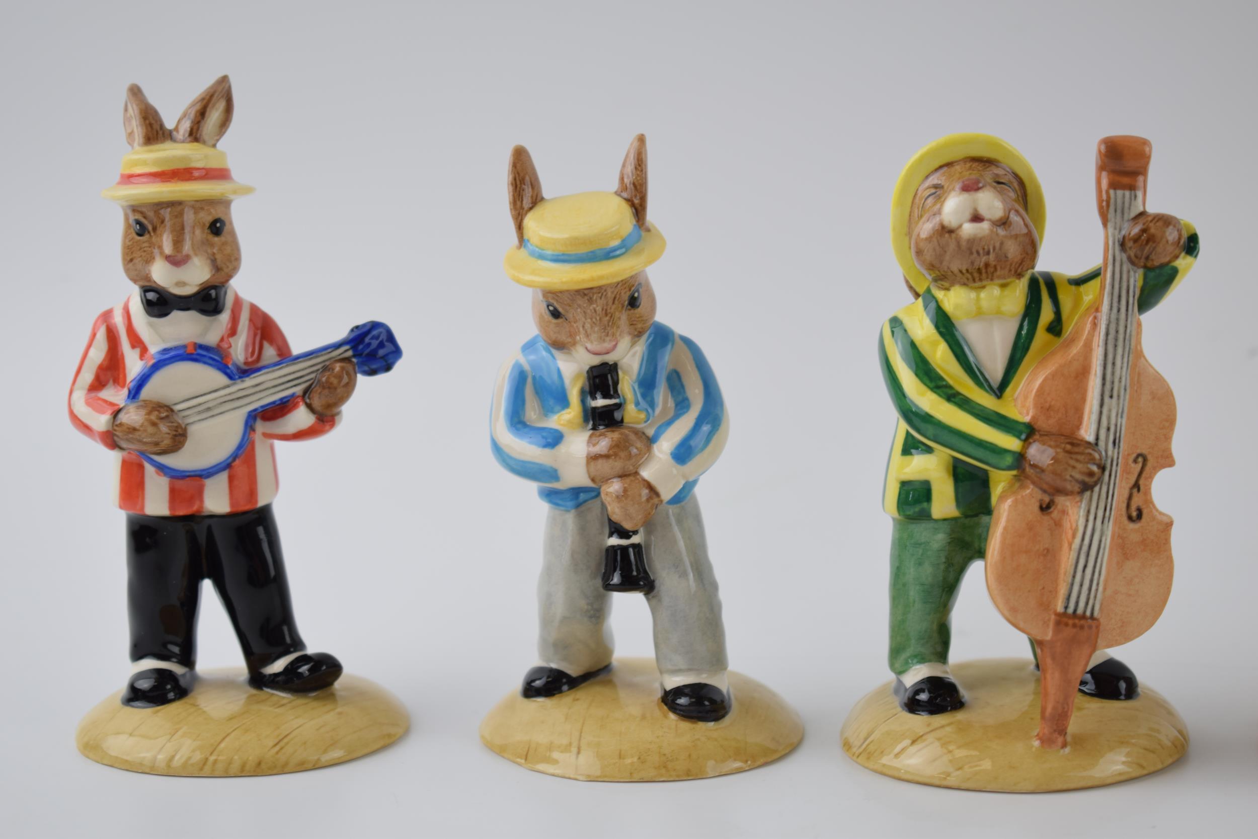 Boxed Royal Doulton Bunnykins figures from the Jazz Band Collection to include the Clarinet Player - Image 3 of 4
