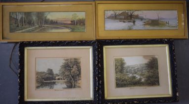 A pair of period framed prints to include Grosmont Bridge and Residence of Mr Forster, Egton Bridge,