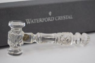 Boxed Waterford Crystal gavel, 14cm long. In good condition with no obvious damage or restoration.