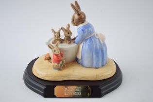 Boxed Royal Doulton Bunnykins Bath Night DB241, limited edition with base / certificate. In good