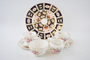 Royal Crown Derby 2451 Old Imari dinner plate together with Derby Posies to include 2 trios, a