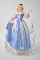 Franklin Mint House of Faberge figure 'Princess of the Ice Palace' on lead crystal base (2). In good