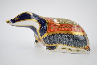 Royal Crown Derby paperweight, Moonlight Badger, produced exclusively for the Royal Crown Derby