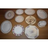 19th century creamware pottery to include pierced ware plates and baskets with serving platters.