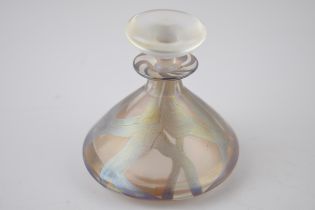 Isle of Wight perfume bottle with stopper, in Art Nouveau style, 9.5cm tall. In good condition