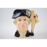 Large Royal Doulton double sided character jug George III / George Washington D6749. In good