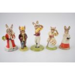 Boxed Royal Doulton Bunnykins to include Golfer, Father Christmas (limited edition), Little Bo Peep,