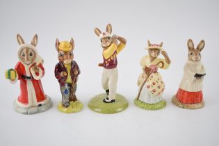 Boxed Royal Doulton Bunnykins to include Golfer, Father Christmas (limited edition), Little Bo Peep,