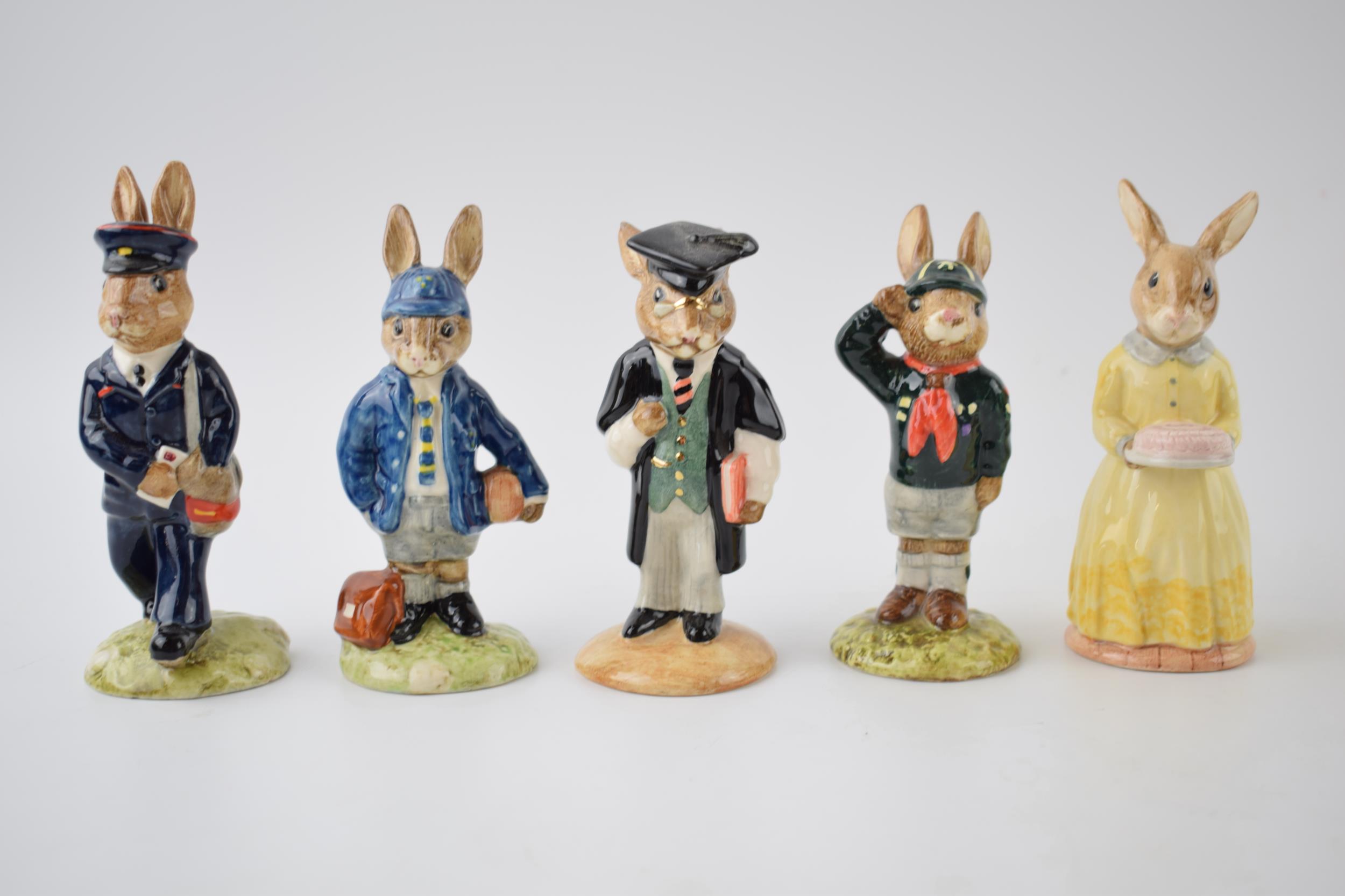 Boxed Royal Doulton Bunnykins to include Postman, Schoolboy, 60th Anniversary, Be Prepared and