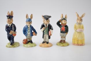 Boxed Royal Doulton Bunnykins to include Postman, Schoolboy, 60th Anniversary, Be Prepared and