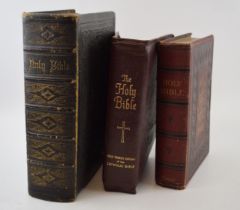 A trio of Holy Bibles to include 'The Self Interpreting Family Bible' by the late Rev. John Brown