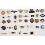 A good collection of vintage enamel badges of nursing interest, Women's Institute, Air Raid Welfare,