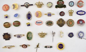 A good collection of vintage enamel badges of nursing interest, Women's Institute, Air Raid Welfare,