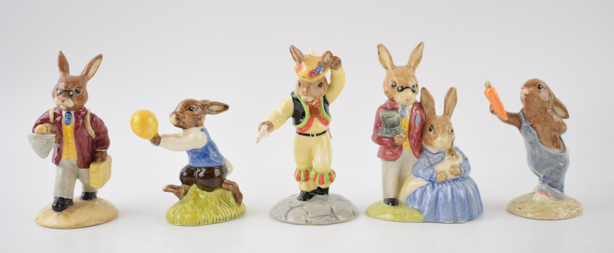 Boxed Royal Doulton Bunnykins to include Harry, Fisherman, Mothers Day, Father Mother & Victoria and