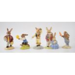 Boxed Royal Doulton Bunnykins to include Harry, Fisherman, Mothers Day, Father Mother & Victoria and