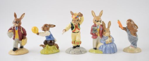 Boxed Royal Doulton Bunnykins to include Harry, Fisherman, Mothers Day, Father Mother & Victoria and