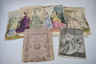 'The World of Fashion' 1st October 1831 printed magazine to include coloured plates / prints,