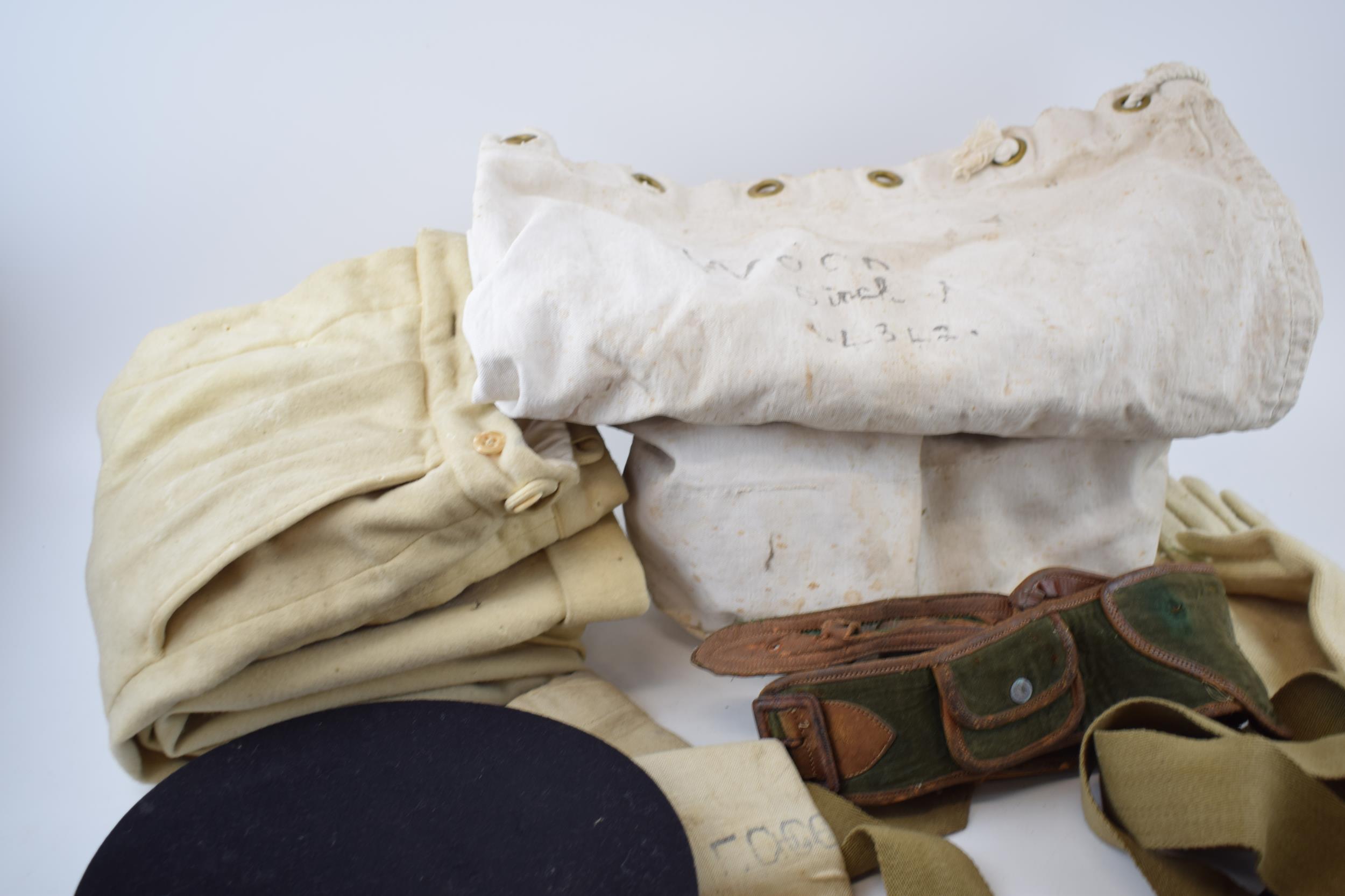 Military related items to include an antique white Royal Marines Infantry light duffle bag to - Image 4 of 5