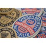 A quantity of original beer labels for 'Stancliffe Brothers Ltd' Sparkling Bitter, Coronation Stout,