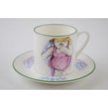 Royal Doulton prototype Snowman cup and saucer, with prototype backstamp to base of each (2). In