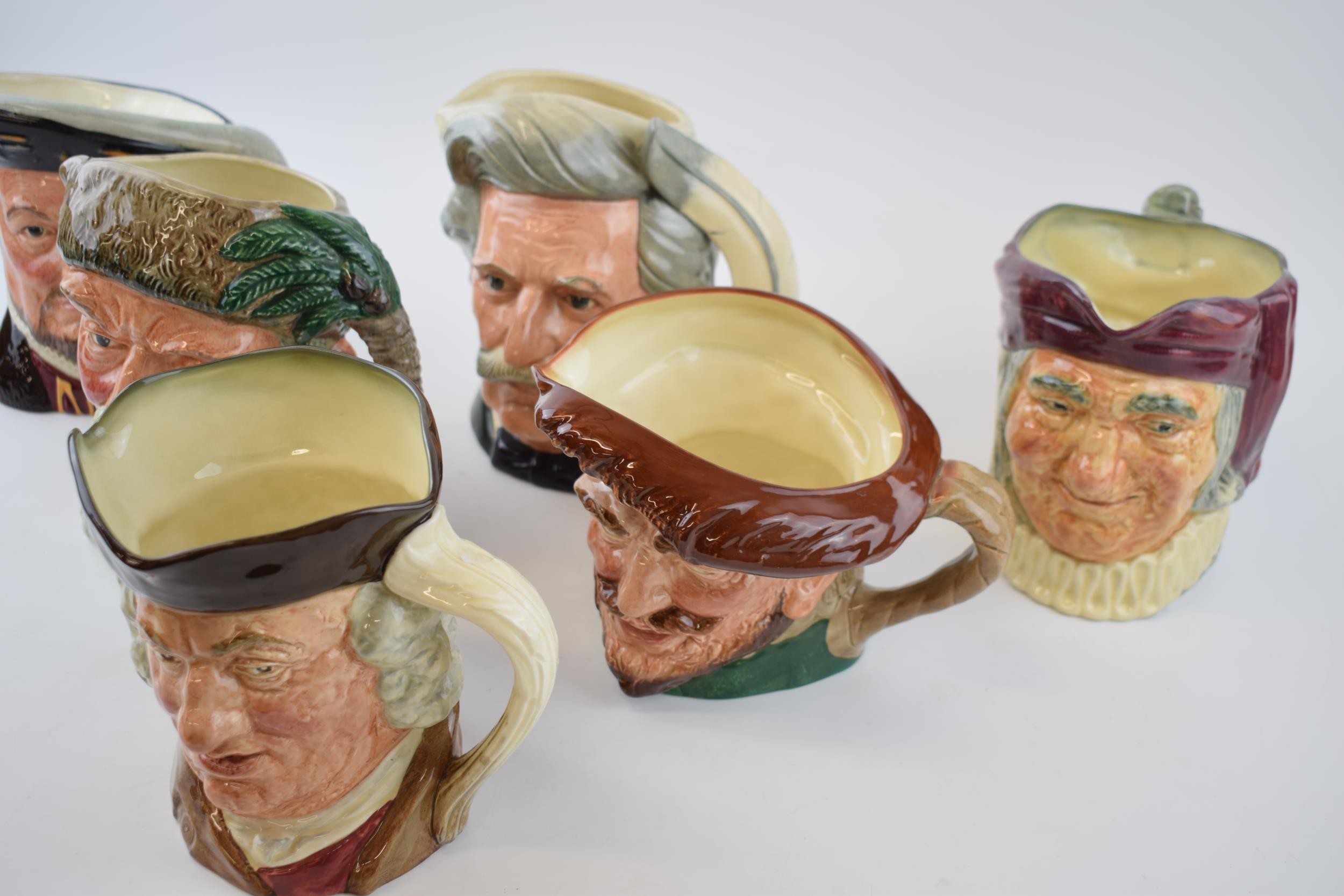 Large Royal Doulton character jugs to include Sam Johnson, Henry VIII, Robinson Crusoe and others ( - Image 2 of 4