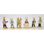 Boxed Royal Doulton Bunnykins figures from the Jazz Band Collection to include the Clarinet Player