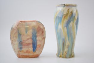 Anita Harris Art Pottery vases in Stoneware glaze, one being a trial, 18cm tall, signed by Peter (