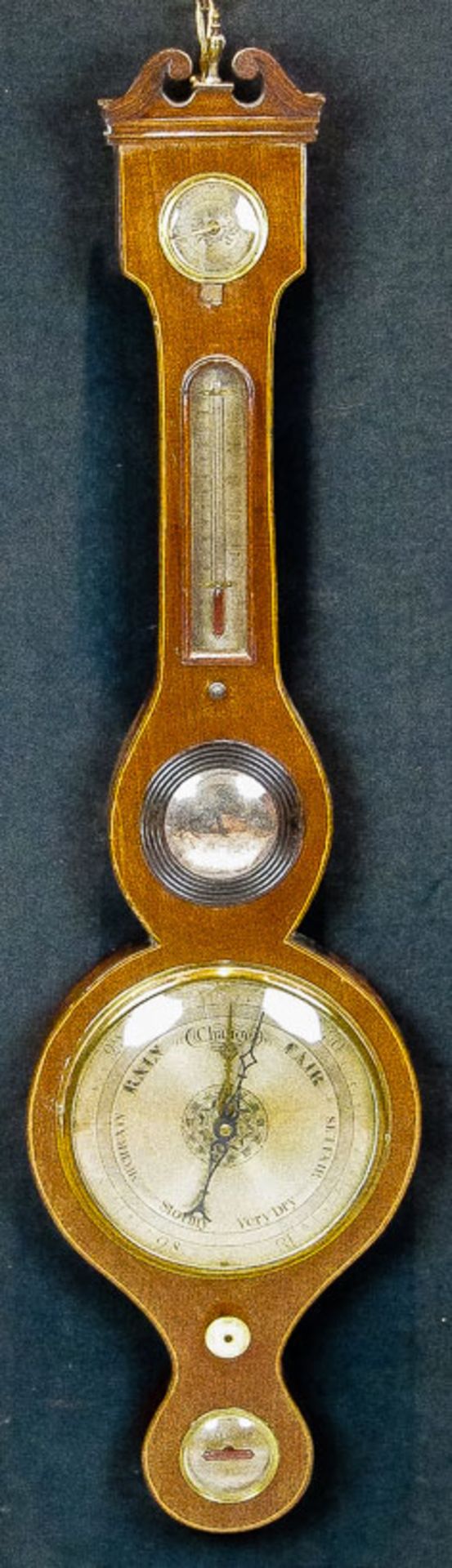 Viktorianisches Radbarometer England, 2. H. 19. Jh.