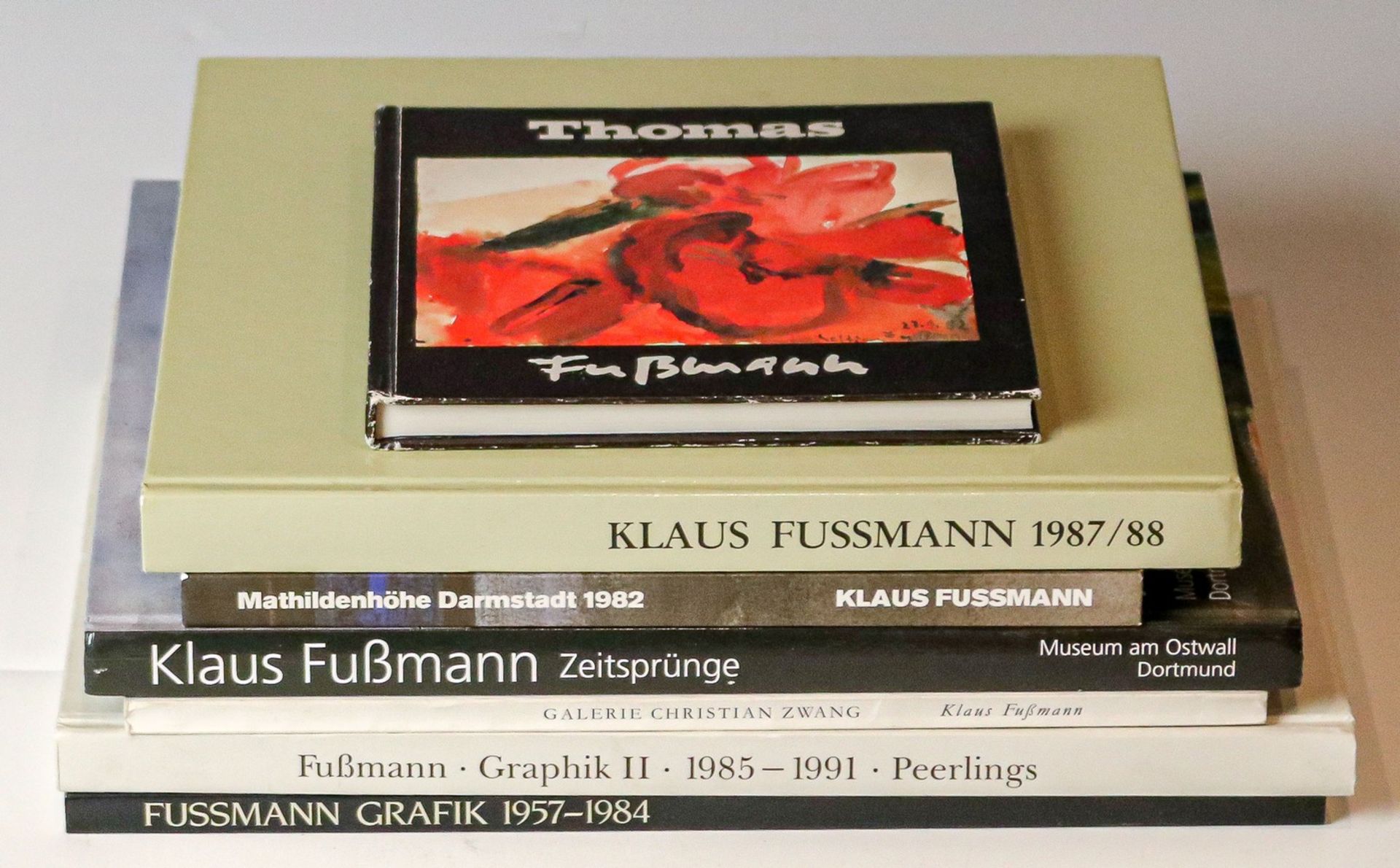 Sieben Ausstellungskataloge von Klaus Fussmann