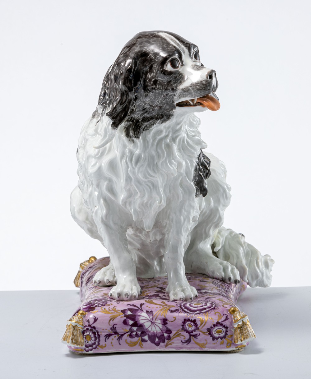 Spaniel auf Kissen Meissen, um 1757 - Image 5 of 6