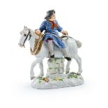 Bauer auf Pferd Meissen