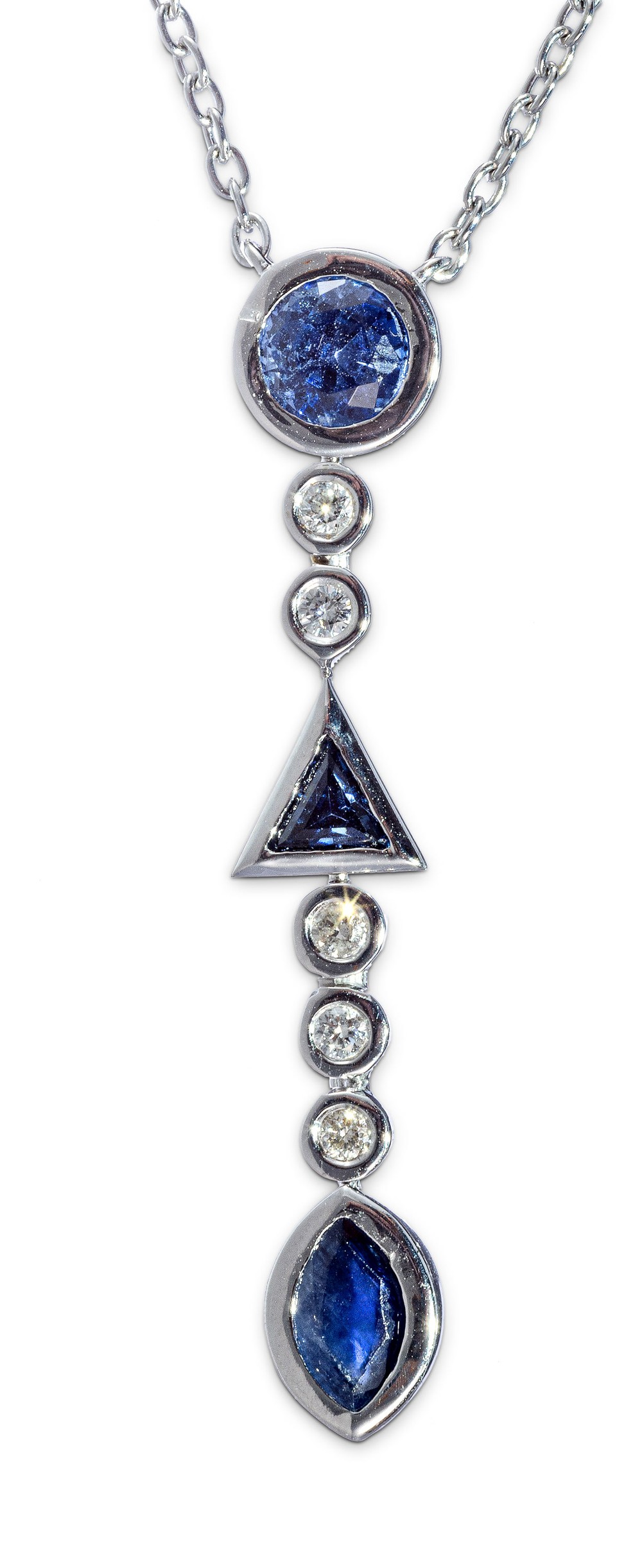 Saphir-Diamant-Collier