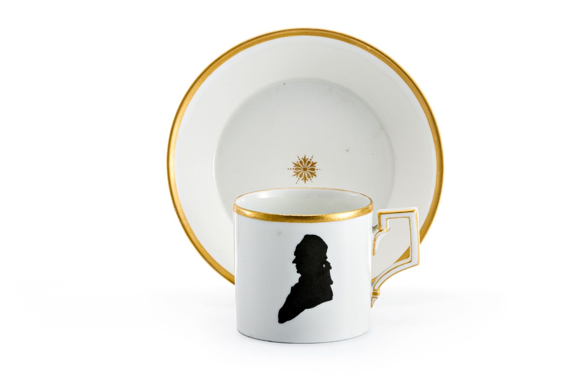 Silhouettentasse auf Untertasse KPM Berlin, um 1803/13