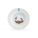 Tiefer Teller mit Grafenmonogramm Meissen, um 1860