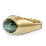 Katzenaugen-Chrysoberyll-Cabochonring