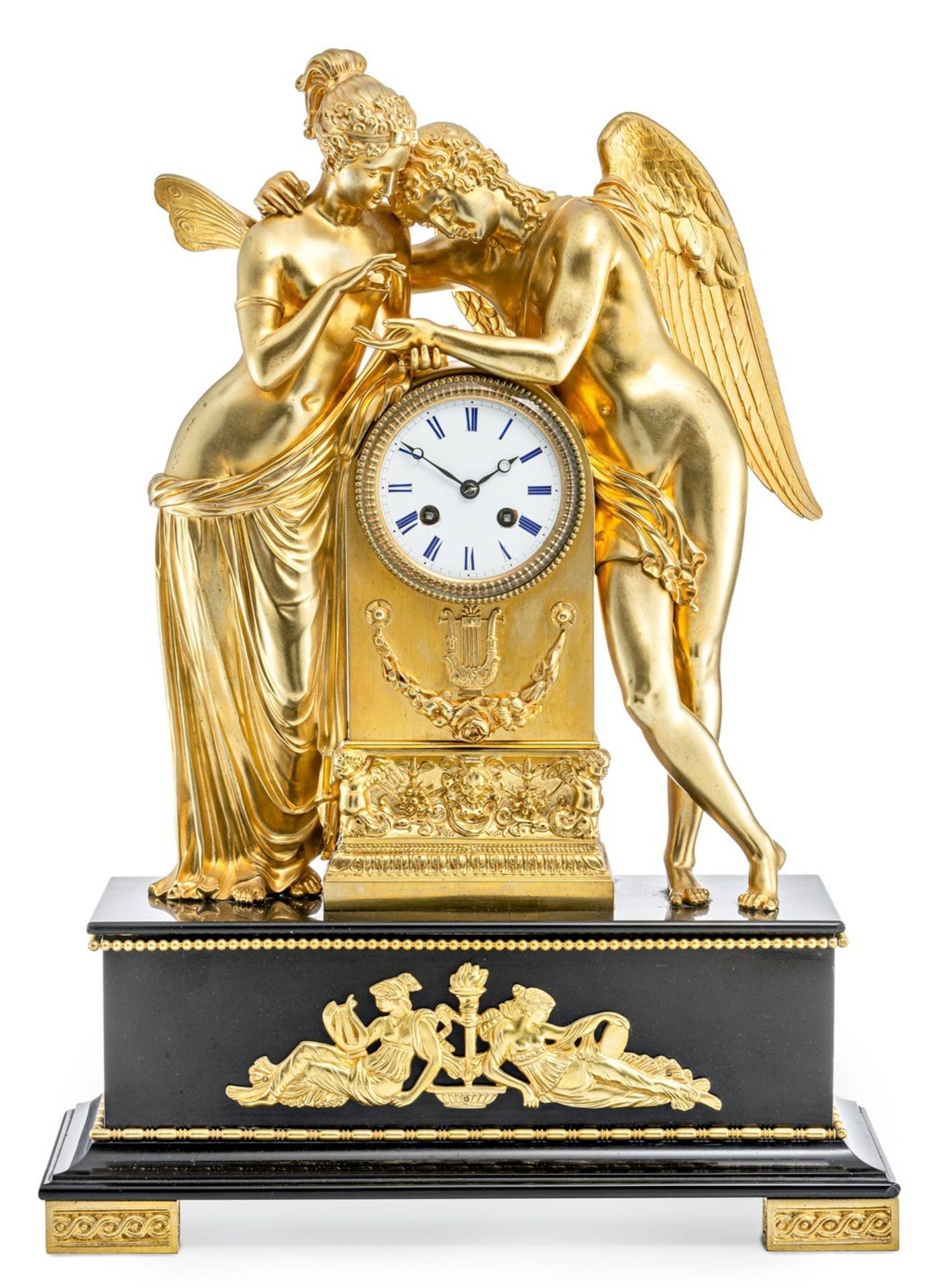 Große Pendule mit Amor und Psyche Frankreich, 19. Jh. / um 1900