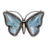 Silberne Schmetterlings-Brosche