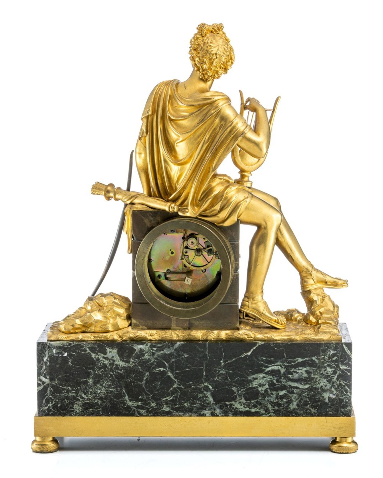 Pendule mit Apollon Frankreich, um 1830 - Bild 2 aus 2