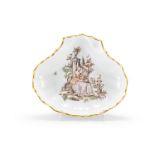 Muschelschale mit Hausmalerdekor Meissen, der Dekor Werkstatt Franz Ferdinand Mayer, Pressnitz, um 1