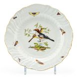 Speiseteller mit Vögeln und Insekten für Friedrich den Großen Meissen, um 1760