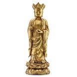 Bodhisattva auf Lotossockel stehend China, 18./19. Jh.