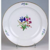 Runde Platte mit Blumenmalerei Meissen, um 1774/1814