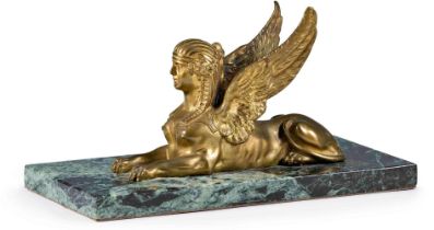 Ruhende geflügelte Sphinx Frankreich, 19. Jh.