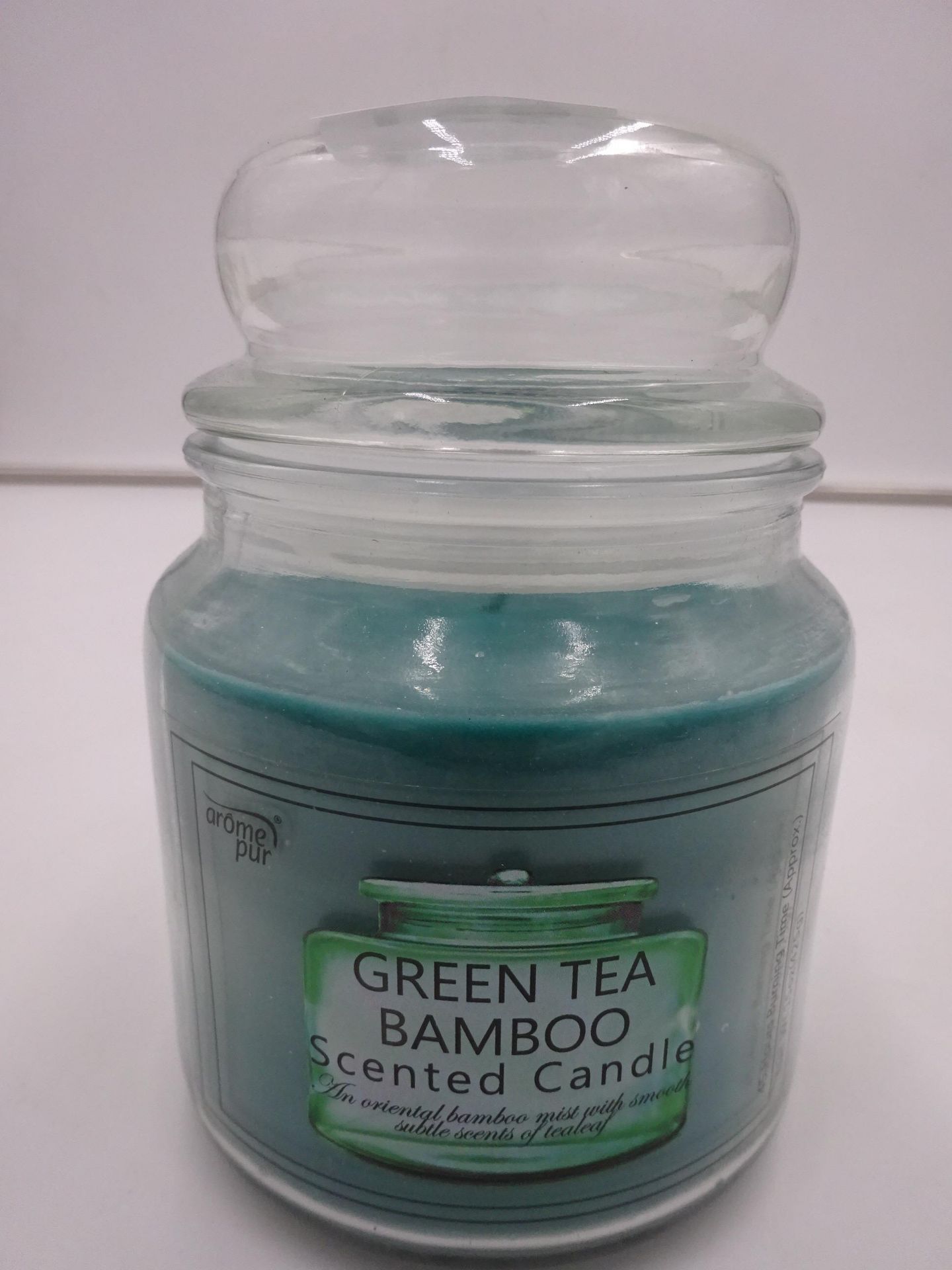 NEW GREEN TEA BAMBOO SCENTED CANDLE WITH 45 HOURS BURNING TIME