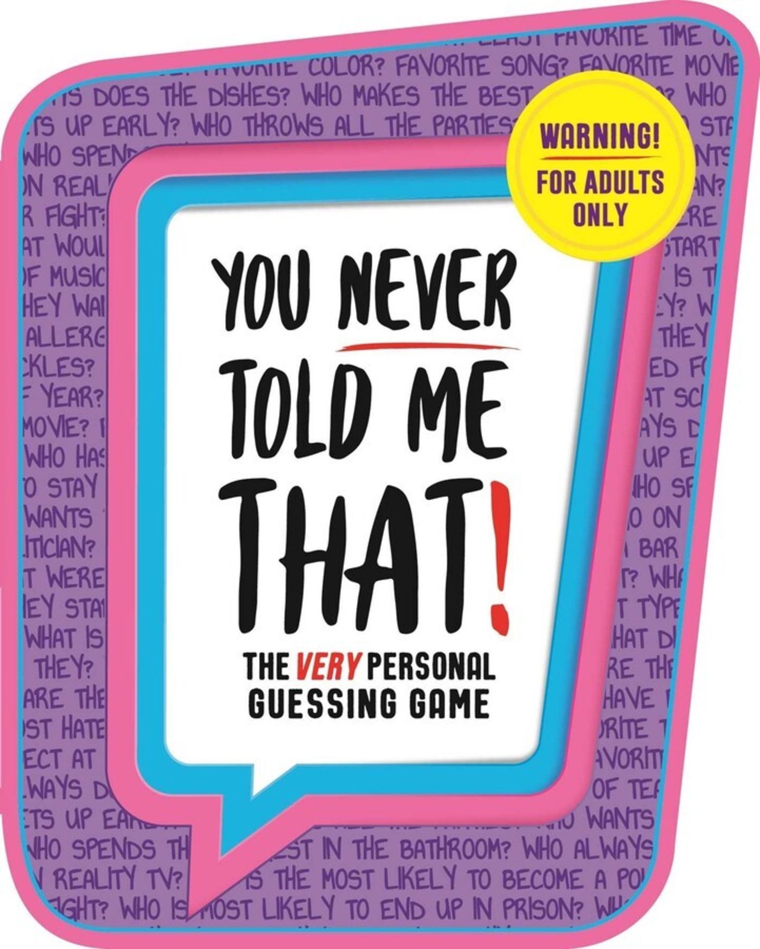 New You Never Told Me That - The Very Personal Guessing Game