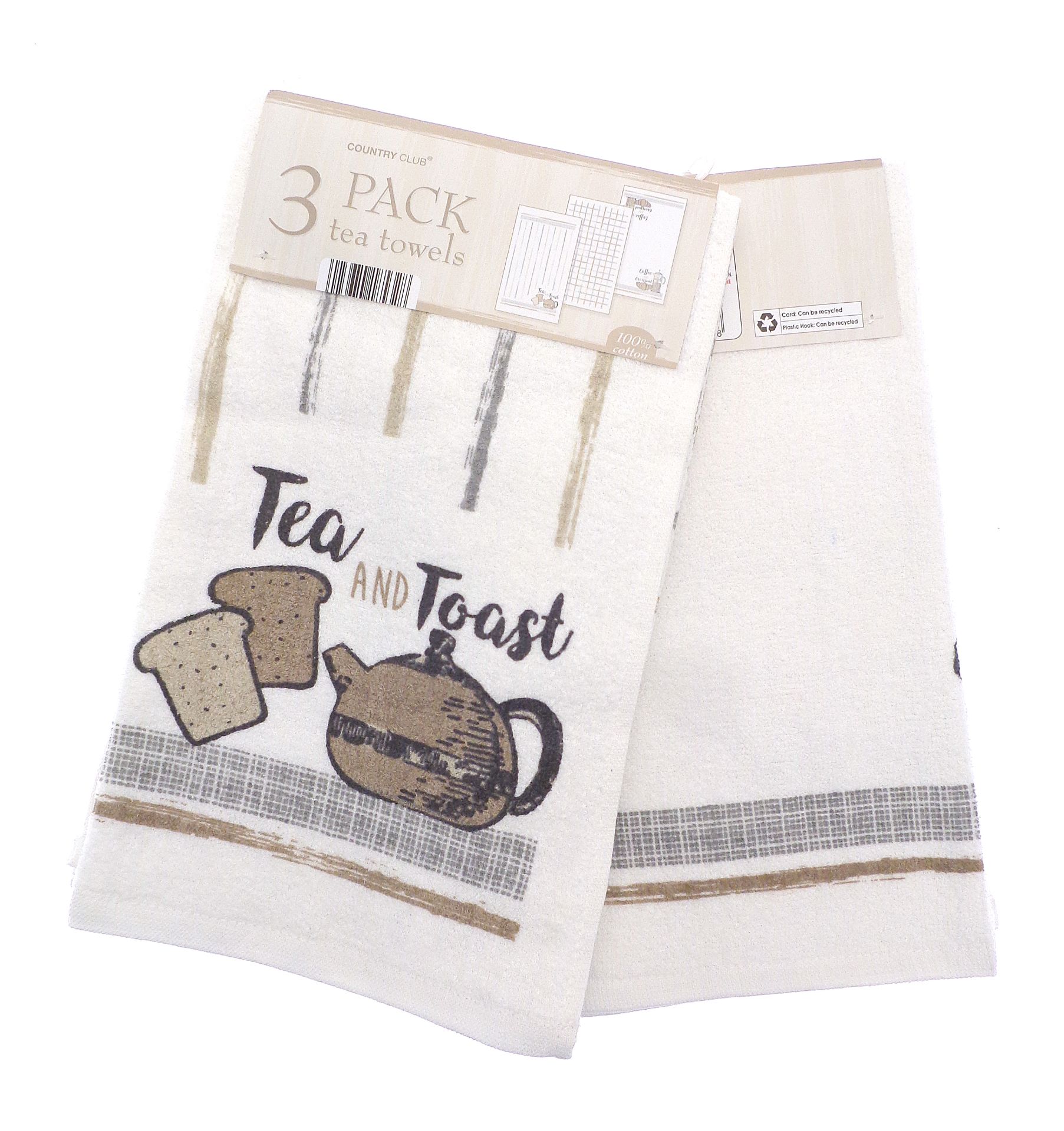 New Tea & Toast Three Pack Tea Towels