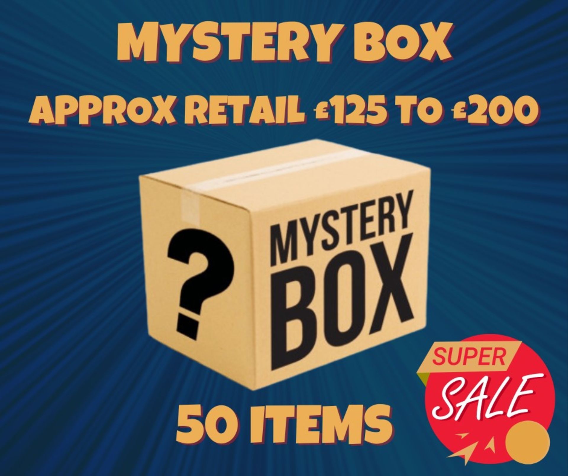 NEW MYSTERY BOX WITH 50 NEW ASSORTED AMAZON ITEMS - BOX CONTENTS RRP £125 TO £200 - PLUS 5 FREE DVDS