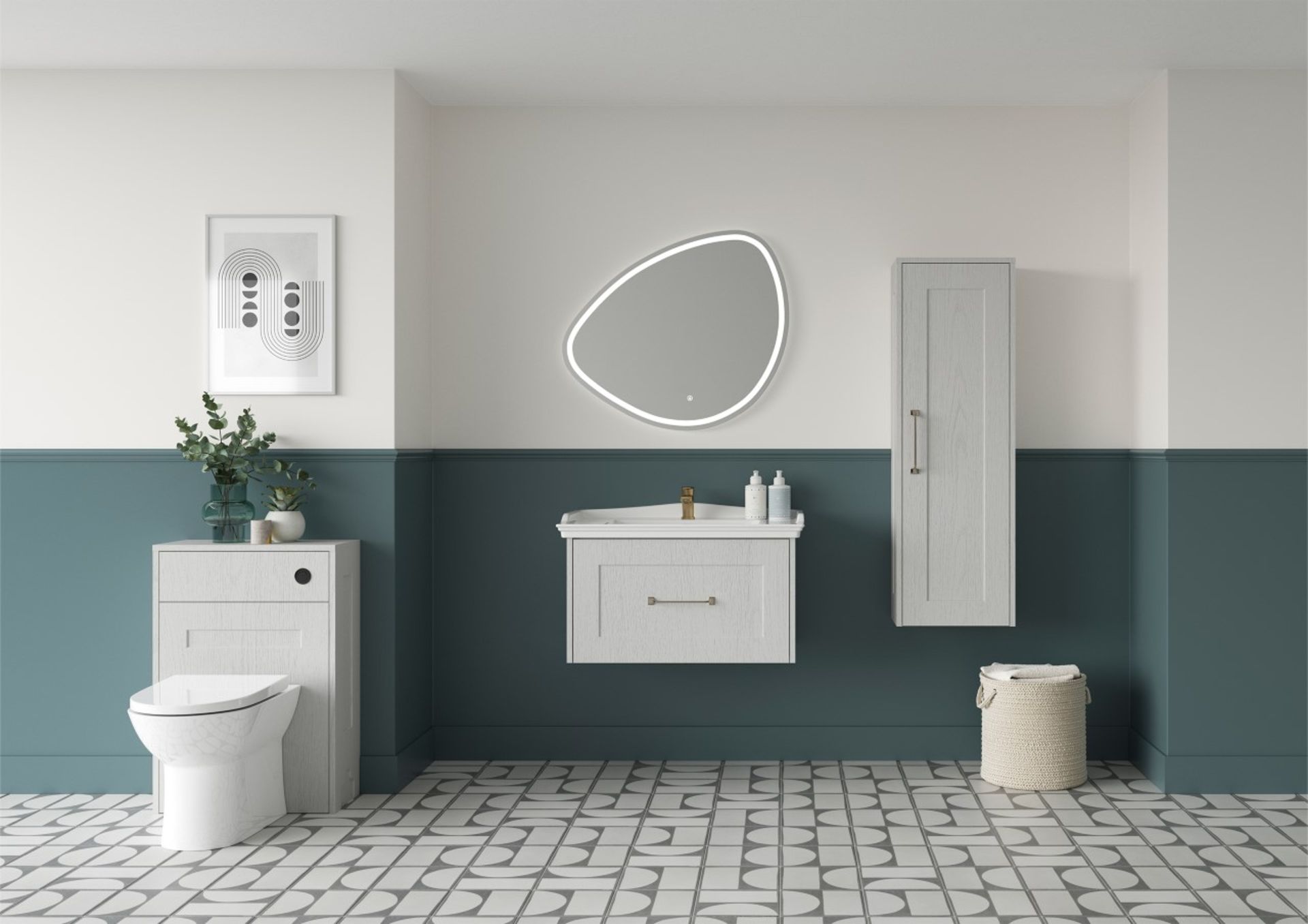 RRP £410 - Clay Grey Chelworth WH Vanity Unit - 740w x 447d x413h - Image 4 of 4